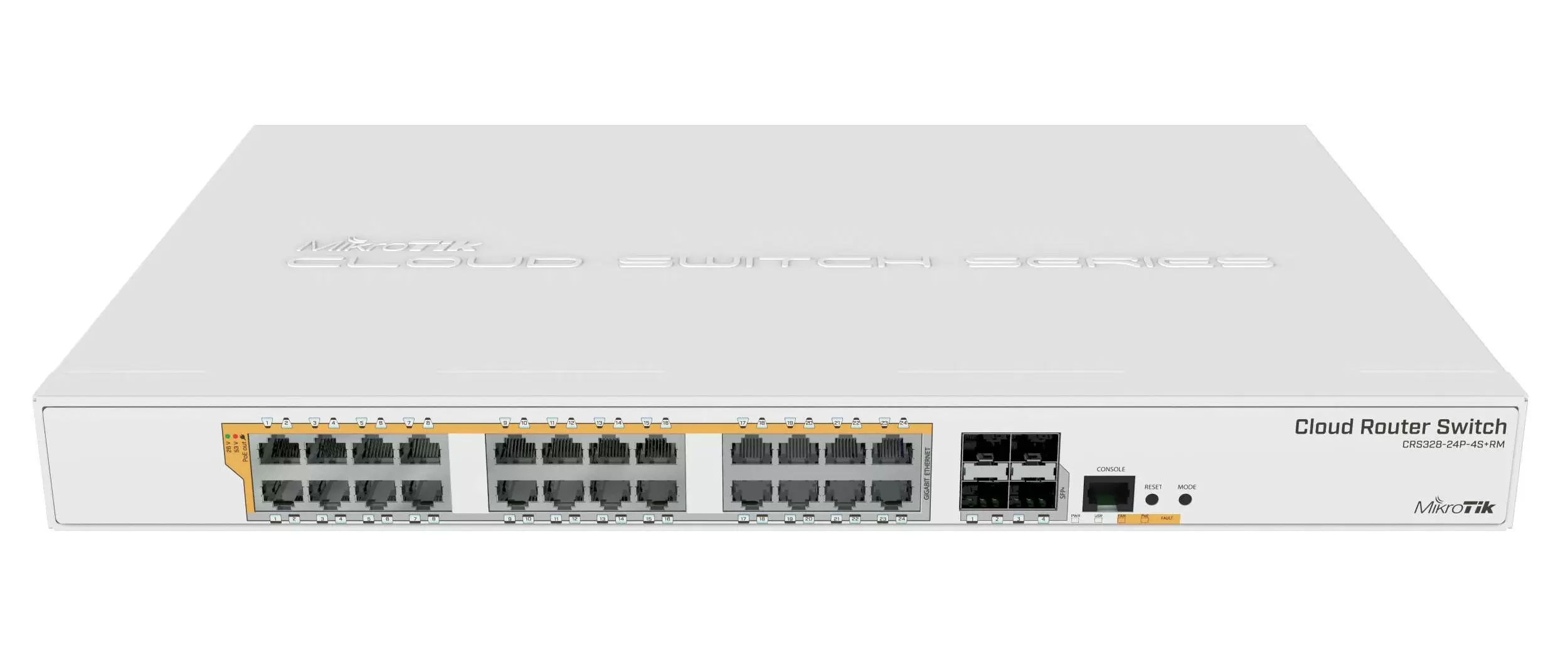Фото Коммутатор управляемый для рабочих групп MikroTik CRS328-24P-4S+RM